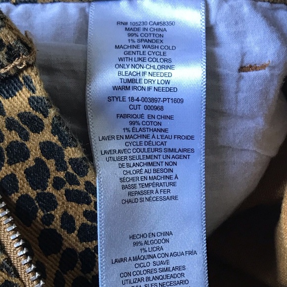 ⭐️ CURRENT/ELLIOTT Leopard Animal Print Skinny Jeans​ with FREE WHBM Necklace - Picture 9 of 10